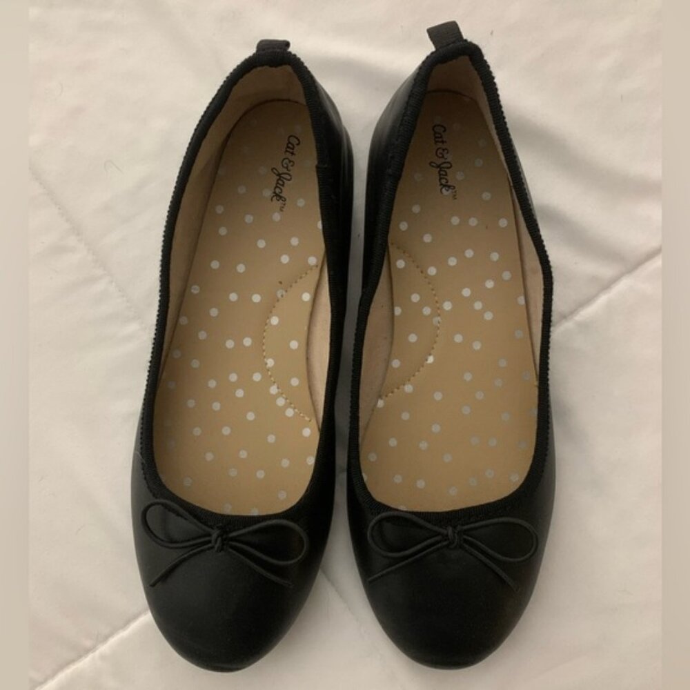 Girls Diana Slip-On Ballet Flats 3 Black Cat & Jack